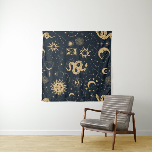Sun en Moon-Astronomy Witch Wandkleed (In Situ (horizontaal))