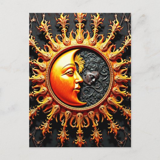 Sun en Moon Briefkaart (Voorkant)