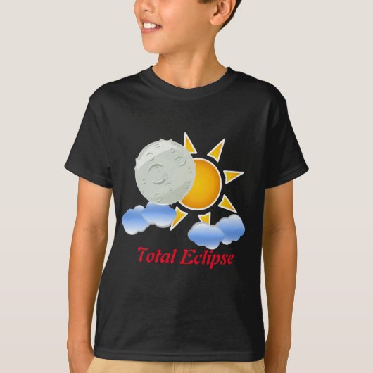 Sun en Moon Eclipse Kinderen Basic T-shirt (Voorkant)