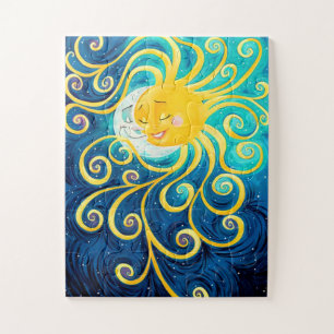 Sun en Moon Fantasy Art Puzzle Legpuzzel