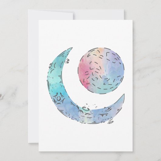 Sun en Moon Gallery Wrap Kaart (Voorkant)