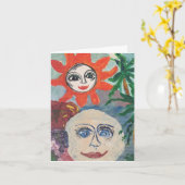 Sun en Moon Kaart (Gele Bloem)