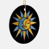 Sun en Moon Keramisch Ornament (Rechts)