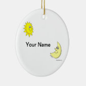 Sun en Moon Keramisch Ornament (Rechts)