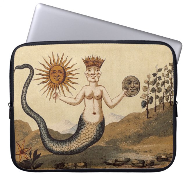Sun en Moon Merman Laptop Sleeve (Voorkant)