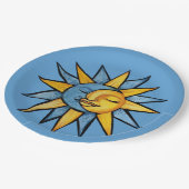 Sun en Moon Papieren Bordje (Gekanteld)
