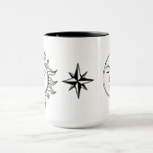 Sun en Moon Retro Magic  Witchy Celestial Mok (Midden)