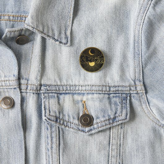Sun en Moon Ronde Button 3,2 Cm (In situ)