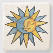 Sun en Moon Stenen Onderzetter (Voorkant)