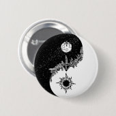 Sun en Moon Yin Yang Button (Voorkant /achterkant)