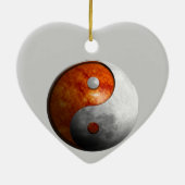 Sun en Moon Yin Yang Keramisch Ornament (Achterkant)
