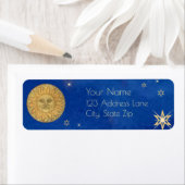 Sun en Stars Retouradreslabel Etiket (Insitu)