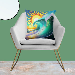 Sun en Surf Graphic Novelty Kussen