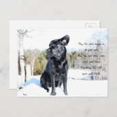 Sun en Wind - Dog Quote - Black Labrador Briefkaart (Voorkant / Achterkant)
