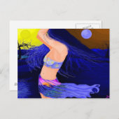 Sun et déesse de lune 5,6"" carte postale du (Devant / Derrière)