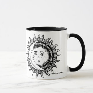 Sun et tasse de mandala de lune