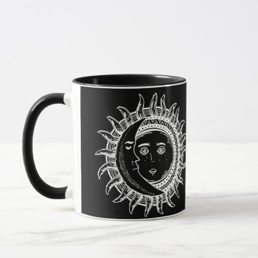 Sun et tasse de mandala de lune (Gauche)