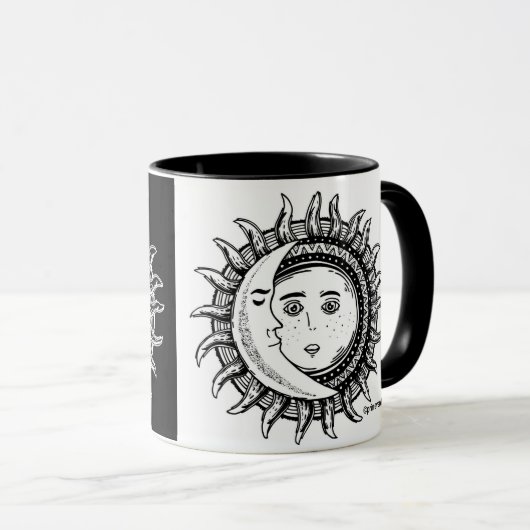 Sun et tasse de mandala de lune (Devant droit)