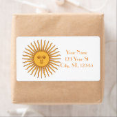 Sun face Art Illustration Thunder_Cove Etiket (Insitu)