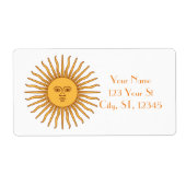 Sun face Art Illustration Thunder_Cove Etiket (Voorkant)