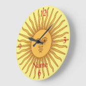 Sun face Art Illustration Thunder_Cove Grote Klok (Hoek)