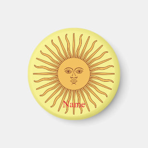Sun face Art Illustration Thunder_Cove Magneet