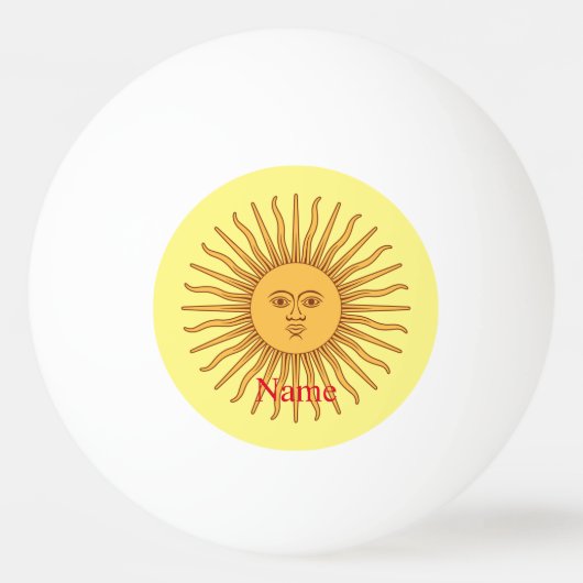 Sun face Art Illustration Thunder_Cove Pingpongballen (Voorkant)