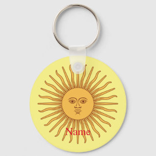 Sun face Art Illustration Thunder_Cove Sleutelhanger