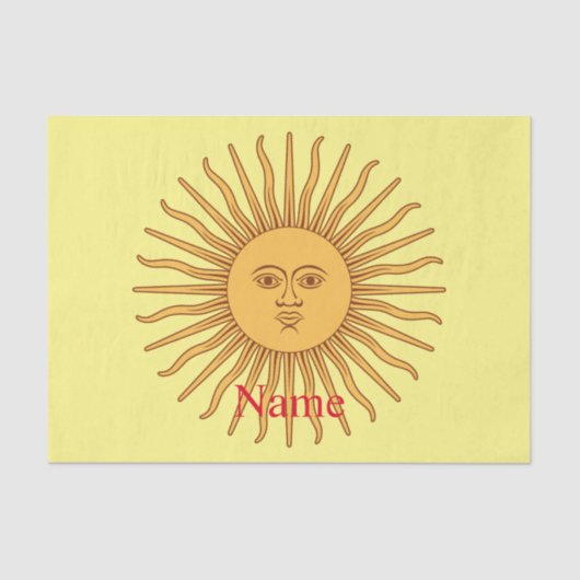 Sun face Art Illustration Thunder_Cove Tissuepapier (Voorkant)