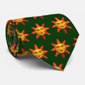 Sun Face - Green Stropdas (Opgerold)