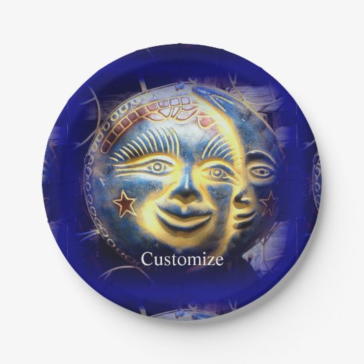 Sun face/moon face Thunder_Cove Papieren Bordje (Voorkant)