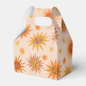 Sun Face Oranje Waterverf Illustratie Bedankdoosjes (Achterkant)