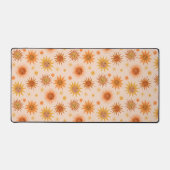 Sun Face Oranje Waterverf Illustratie Bureaumat (Voorkant)