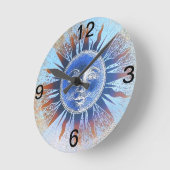 Sun Face Ronde Klok (Hoek)