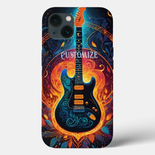 Sun Fire elektrische gitaar Case-Mate iPhone Case (Achterkant)