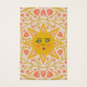 Sun & Floral Earring Ketting Jewelry Display Card Visitekaartje (Voorkant)