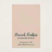 Sun & Floral Earring Ketting Jewelry Display Card Visitekaartje (Achterkant)