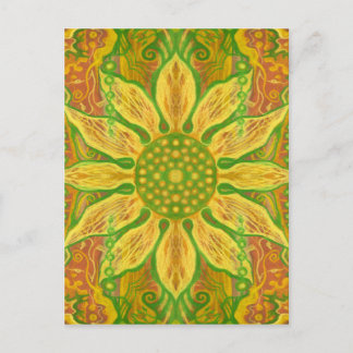 Sun Flower Bohemian Floral Helianthus Sunflower Briefkaart