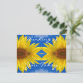 Sun Flower Briefkaart (Staand voorkant)