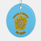 Sun Flower Funny groot person Ceramic Ornament (Links)