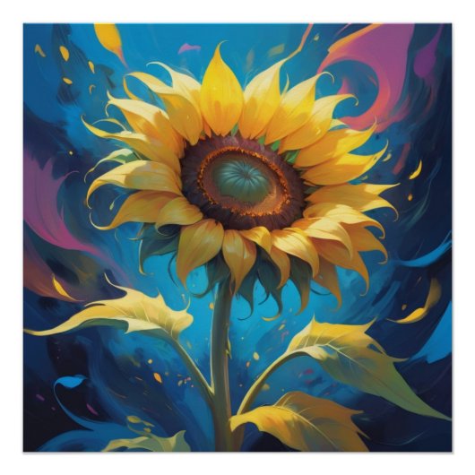 sun flower painting perfect poster (Voorkant)