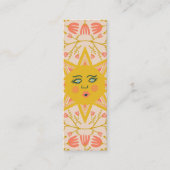 Sun Flowering Vines Elegant Boho Floral Unique Mini Visitekaartje (Voorkant)