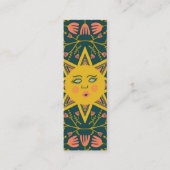 Sun Flowering Vines Elegant Boho Floral Unique Mini Visitekaartje (Voorkant)