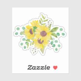 Sun Flowers, Floral, Garden, Natuur, Planten Sticker