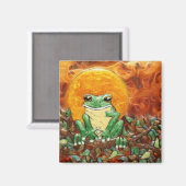 Sun Frog Tree-Frog Art Magnet Magneet (Voorkant / Achterkant)