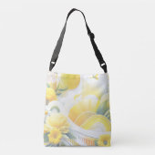 Sun Fusion: geel & Limoen Levendige Design Crossbody Tas (Achterkant)