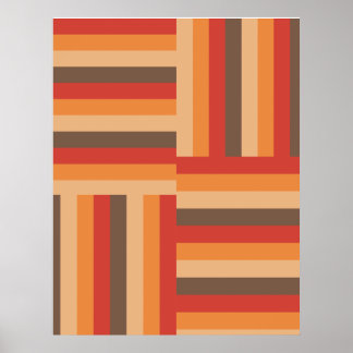 Sun gekust Stripe Pattern-Poster Poster