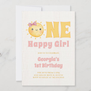 Sun Girl 1st Birthday Kaart