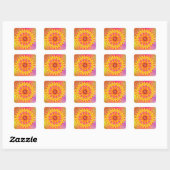 Sun Glory Vierkante Sticker (Vel)