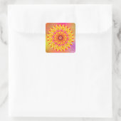 Sun Glory Vierkante Sticker (Tas)